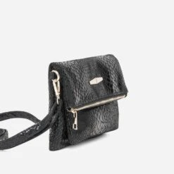 Sac Bandoulière TEXTO Noir Effet Python Verni -Caprices Chaussures Boutique WWWERM 10693800086 2