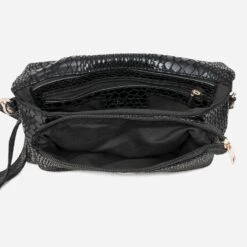 Sac Bandoulière TEXTO Noir Effet Python Verni -Caprices Chaussures Boutique WWWERM 10693800086 4
