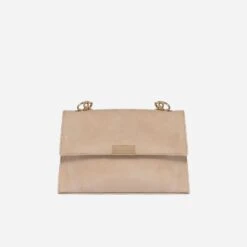 Sac à Main Beige Rosé Verni
