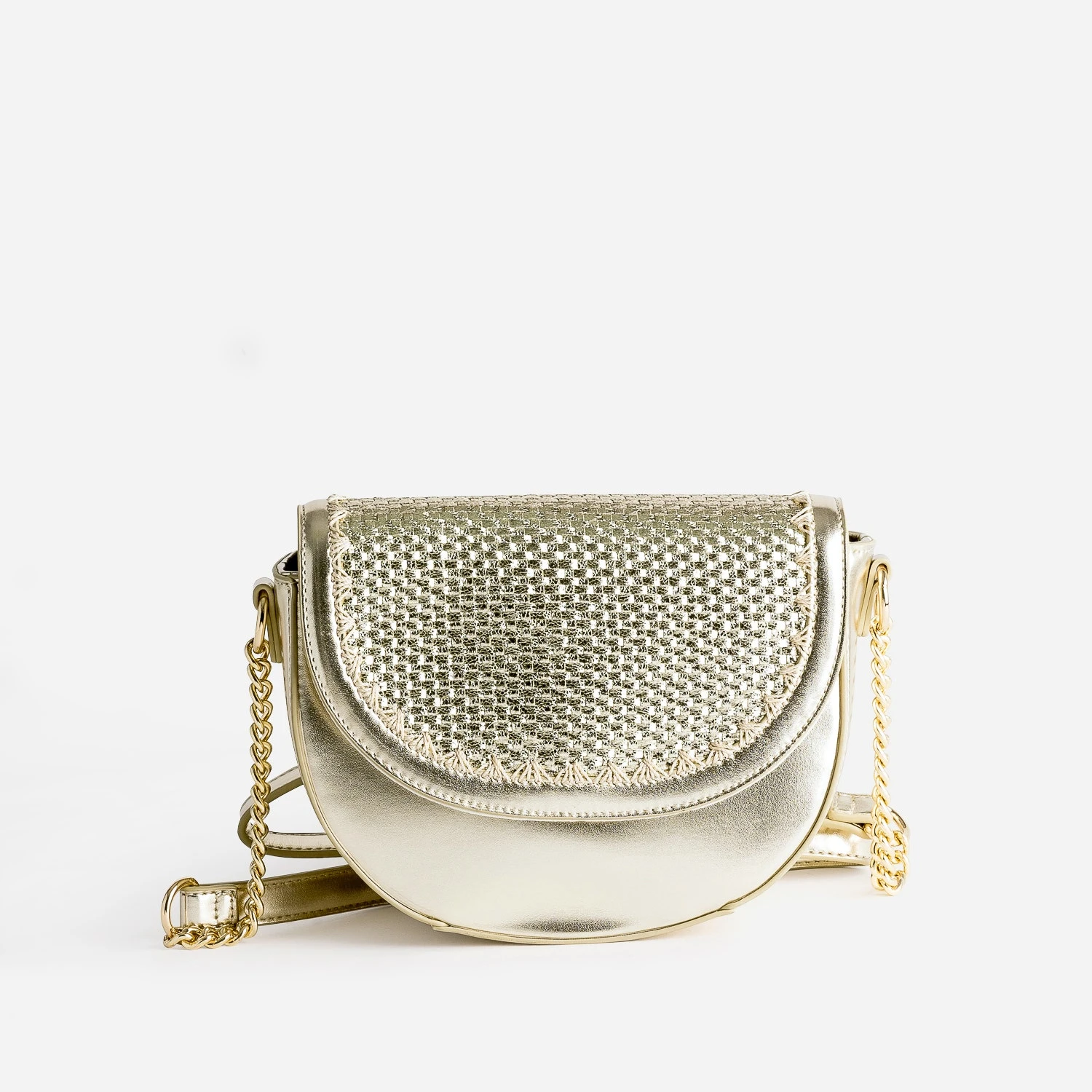 Sac Bandoulière Doré Avec Tressage 3 Sac Bandoulière Doré Avec Tressage