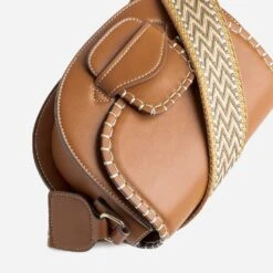 Sac Bandoulière TEXTO Camel à Large Bandoulière Tressée -Caprices Chaussures Boutique WWWERM 10693800109 3