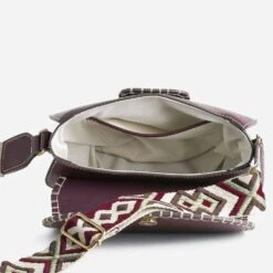 Sac Bandoulière TEXTO Prune à Large Bandoulière Tressée -Caprices Chaussures Boutique WWWERM 10693800110 4