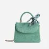 Sac à Main Vert Sauge Avec Foulard Imprimé -Caprices Chaussures Boutique WWWERM 10693800111 0