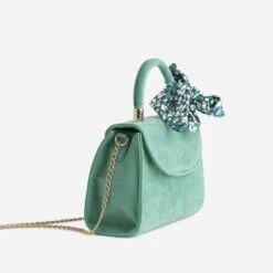 Sac à Main Vert Sauge Avec Foulard Imprimé -Caprices Chaussures Boutique WWWERM 10693800111 2