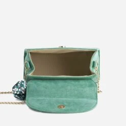 Sac à Main Vert Sauge Avec Foulard Imprimé -Caprices Chaussures Boutique WWWERM 10693800111 4