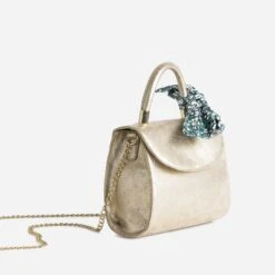 Sac à Main Doré Avec Foulard Imprimé -Caprices Chaussures Boutique WWWERM 10693800112 2