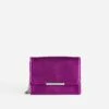 Sac Pochette TEXTO Violet Satiné