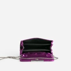 Sac Pochette TEXTO Violet Satiné -Caprices Chaussures Boutique WWWERM 10693800115 4