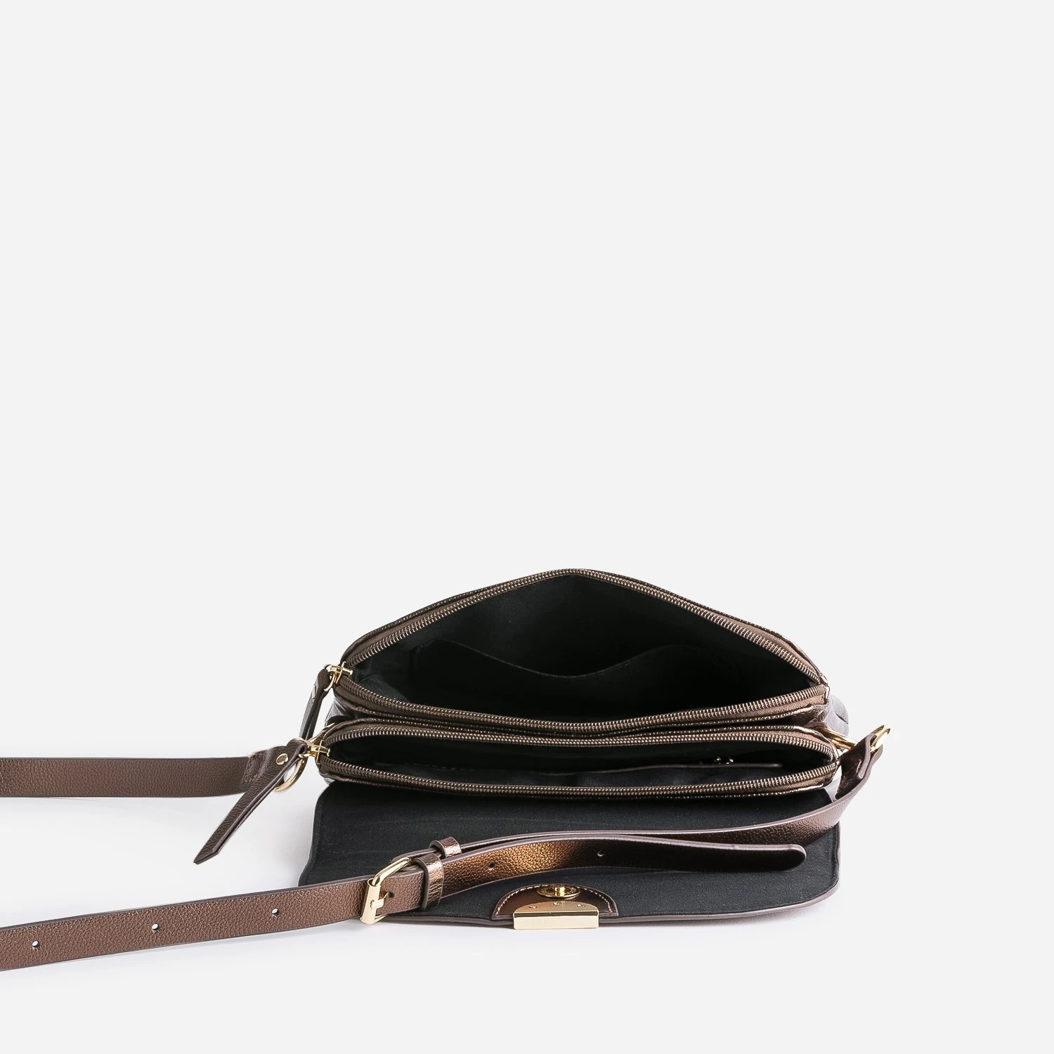 Sac Bandoulière Bronze à Double Compartiment 7 Sac Bandoulière Bronze à Double Compartiment – Image 5