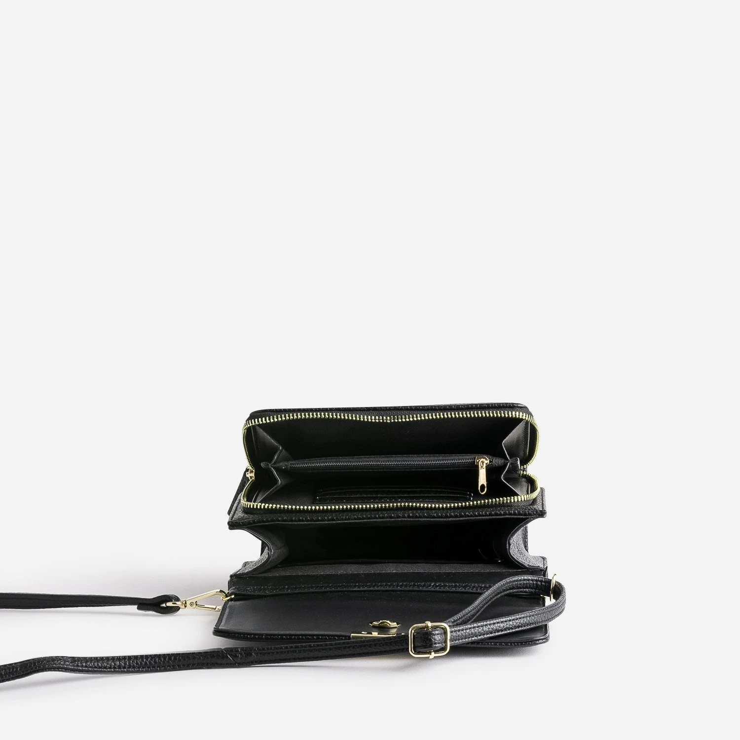 Sac à Main Noir Avec Portefeuille Intégré 7 Sac à Main Noir Avec Portefeuille Intégré – Image 5