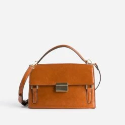 Sac à Main Camel Détails Brides