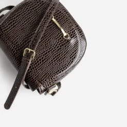 Sac Bandoulière Marron Verni Embossé Effet Python -Caprices Chaussures Boutique WWWERM 10693800141 3