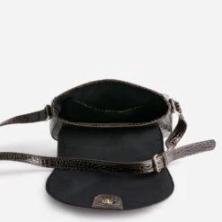 Sac Bandoulière Marron Verni Embossé Effet Python -Caprices Chaussures Boutique WWWERM 10693800141 4