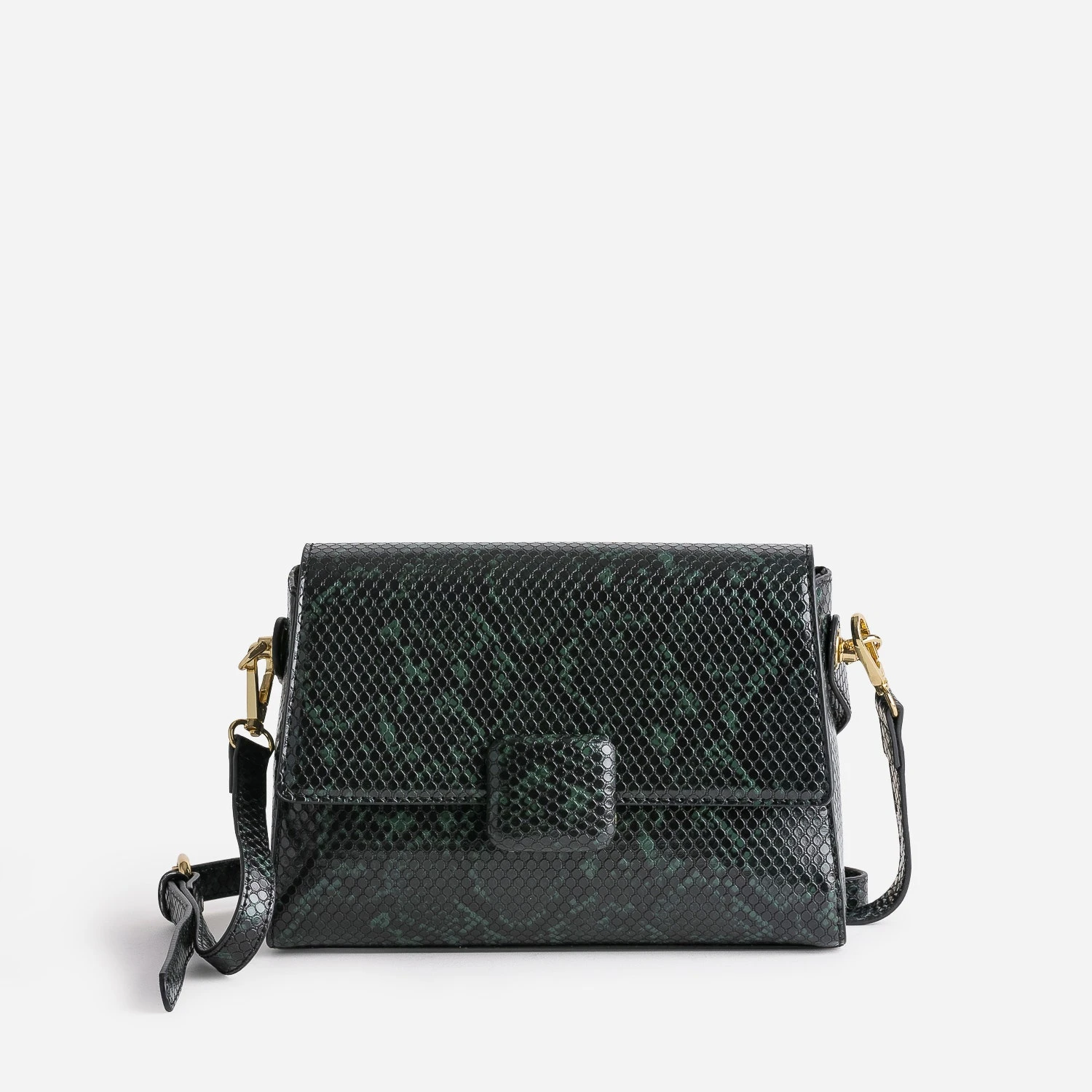 Sac à Main Vert Imprimé Effet Python 3 Sac à Main Vert Imprimé Effet Python
