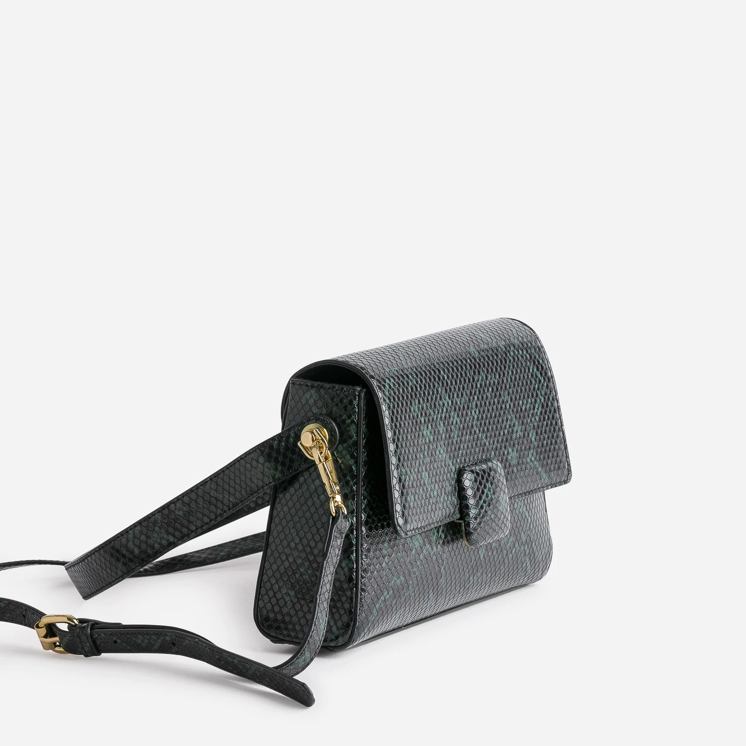 Sac à Main Vert Imprimé Effet Python 5 Sac à Main Vert Imprimé Effet Python – Image 3