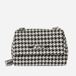 Sac à Main TEXTO Noir à Motif Pied-de-poule