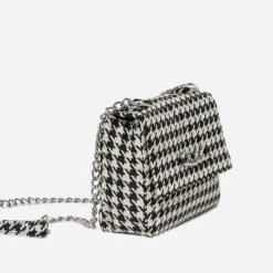 Sac à Main TEXTO Noir à Motif Pied-de-poule -Caprices Chaussures Boutique WWWERM 10693840012 2