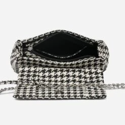 Sac à Main TEXTO Noir à Motif Pied-de-poule -Caprices Chaussures Boutique WWWERM 10693840012 4