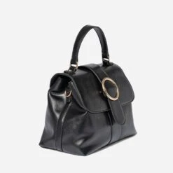 Sac à Main Noir Avec Boucle Ronde Métal -Caprices Chaussures Boutique WWWERM 10693840026 1