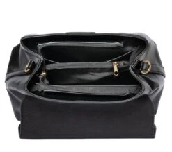 Sac à Main Noir Avec Boucle Ronde Métal -Caprices Chaussures Boutique WWWERM 10693840026 5