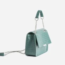 Sac Bandoulière émeraude Effet Tressé -Caprices Chaussures Boutique WWWERM 10693840032 2