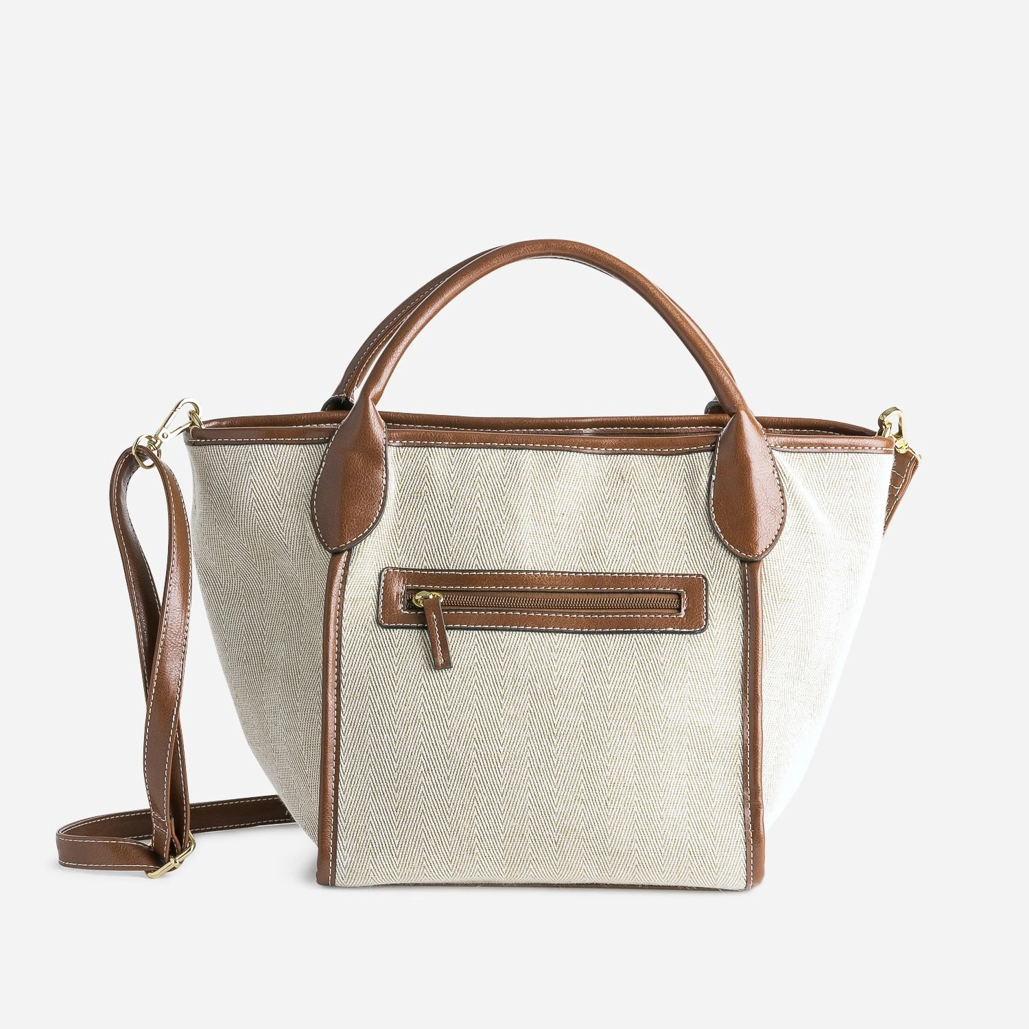 Sac à Main Beige Esprit Chevrons 4 Sac à Main Beige Esprit Chevrons – Image 2