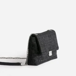 Sac TEXTO Noir Textile Façon Tweed Pailleté -Caprices Chaussures Boutique WWWERM 10693840077 2