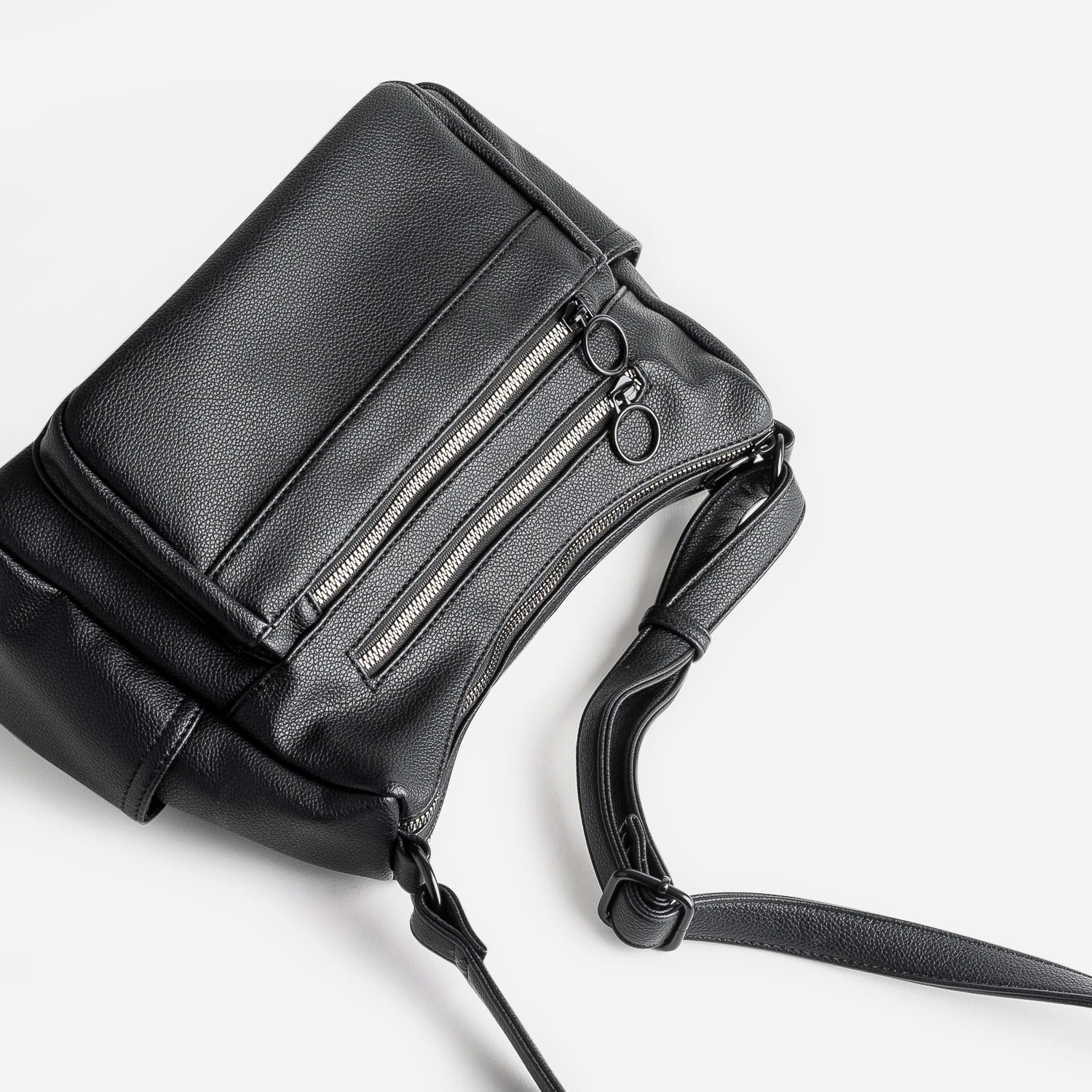 Sac à Main Noir à 2 Compartiments 6 Sac à Main Noir à 2 Compartiments – Image 4