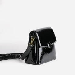 Sac à Main Noir Verni Avec 3 Compartiments -Caprices Chaussures Boutique WWWERM 10693840192 2