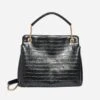 Sac à Main Noir Embossé Effet Croco 1 Sac à Main Noir Embossé Effet Croco -Caprices Chaussures Boutique WWWERM 10693841024 0