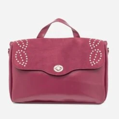 Sac à Main TEXTO Rouge à Rabat Clouté