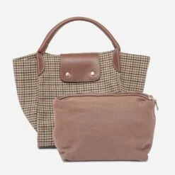 Sac à Main Marron à Motifs Pied-de-poule 10 Sac à Main Marron à Motifs Pied-de-poule -Caprices Chaussures Boutique WWWERM 10693841898 1