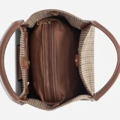 Sac à Main Marron à Motifs Pied-de-poule 13 Sac à Main Marron à Motifs Pied-de-poule -Caprices Chaussures Boutique WWWERM 10693841898 4