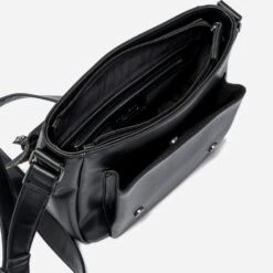 Besace TEXTO Noire Avec Rabat Effet Léopard -Caprices Chaussures Boutique WWWERM 10693842014 3