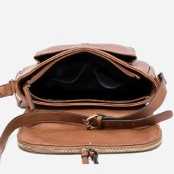 Sac Besace Camel Avec Rabat Zippé -Caprices Chaussures Boutique WWWERM 10693842027 4