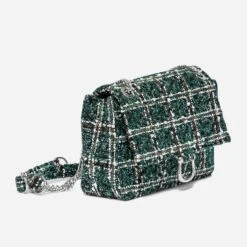 Sac à Main Vert à Carreaux Façon Tweed 9 Sac à Main Vert à Carreaux Façon Tweed -Caprices Chaussures Boutique WWWERM 10693842040 2
