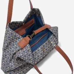Sac Cabas Bleu à Imprimé Minimaliste 10 Sac Cabas Bleu à Imprimé Minimaliste -Caprices Chaussures Boutique WWWERM 10693860003 3