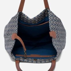 Sac Cabas Bleu à Imprimé Minimaliste 11 Sac Cabas Bleu à Imprimé Minimaliste -Caprices Chaussures Boutique WWWERM 10693860003 4