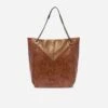 Sac Cabas TEXTO Cognac Avec Empiècement Pailleté -Caprices Chaussures Boutique WWWERM 10693860011 0