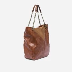 Sac Cabas TEXTO Cognac Avec Empiècement Pailleté 9 Sac Cabas TEXTO Cognac Avec Empiècement Pailleté -Caprices Chaussures Boutique WWWERM 10693860011 2