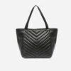 Sac Cabas TEXTO Noir Matelassé Chevrons -Caprices Chaussures Boutique WWWERM 10693860016 0