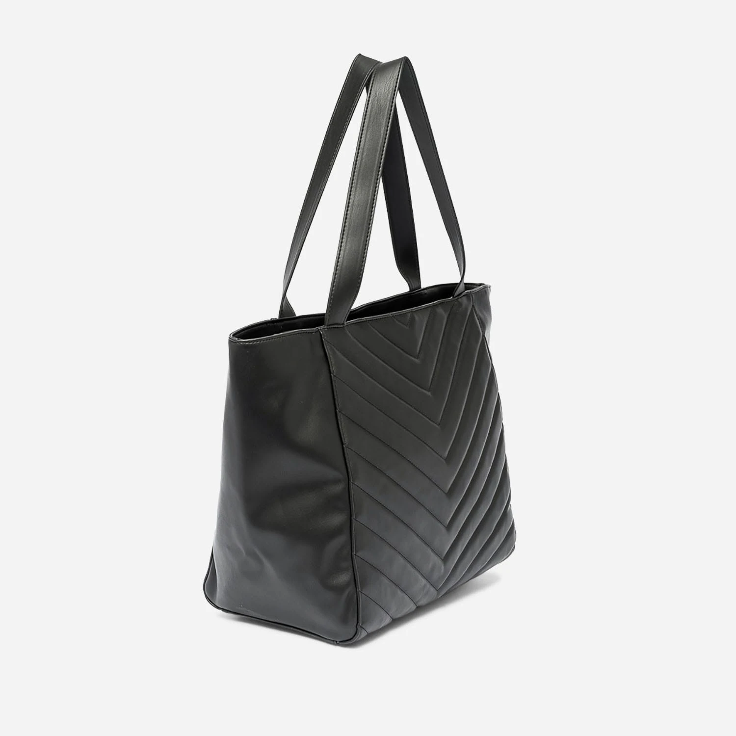 Sac Cabas TEXTO Noir Matelassé Chevrons 5 Sac Cabas TEXTO Noir Matelassé Chevrons – Image 3