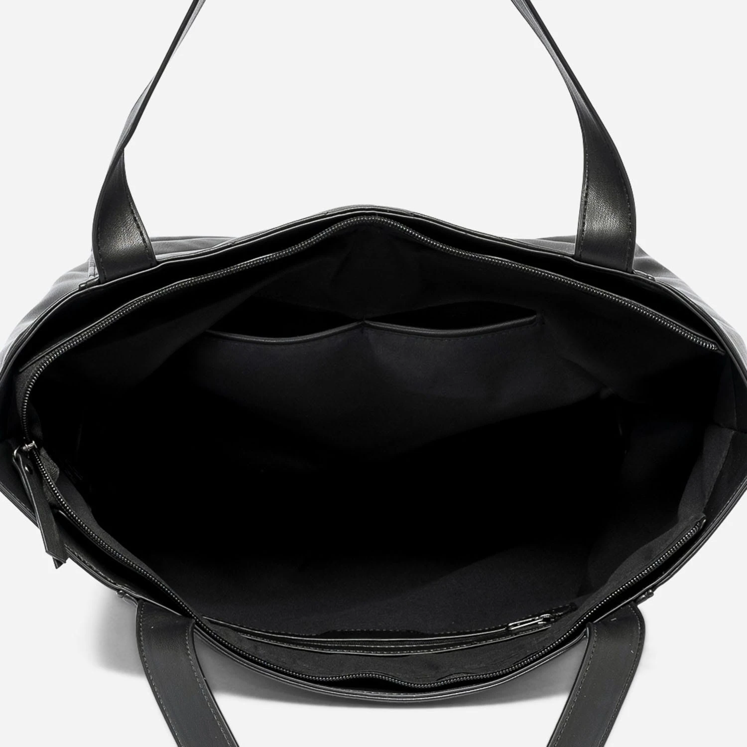 Sac Cabas TEXTO Noir Matelassé Chevrons 7 Sac Cabas TEXTO Noir Matelassé Chevrons – Image 5