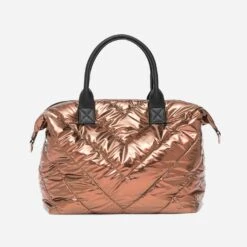 Sac TEXTO Bronze Métallisé Matelassé