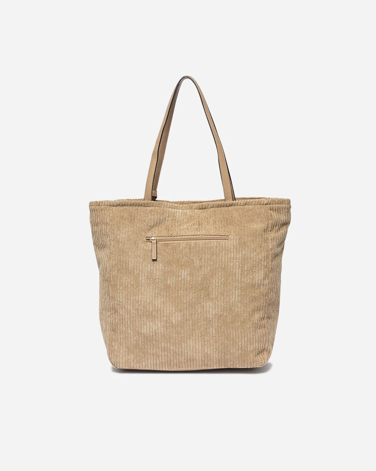 Sac Cabas Camel En Velours Côtelé 4 Sac Cabas Camel En Velours Côtelé – Image 2