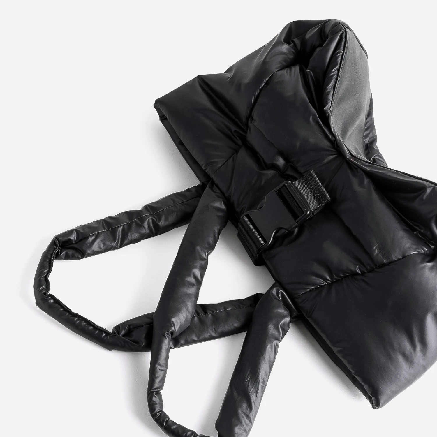 Sac Cabas TEXTO Noir Nylon Matelassé 6 Sac Cabas TEXTO Noir Nylon Matelassé – Image 4