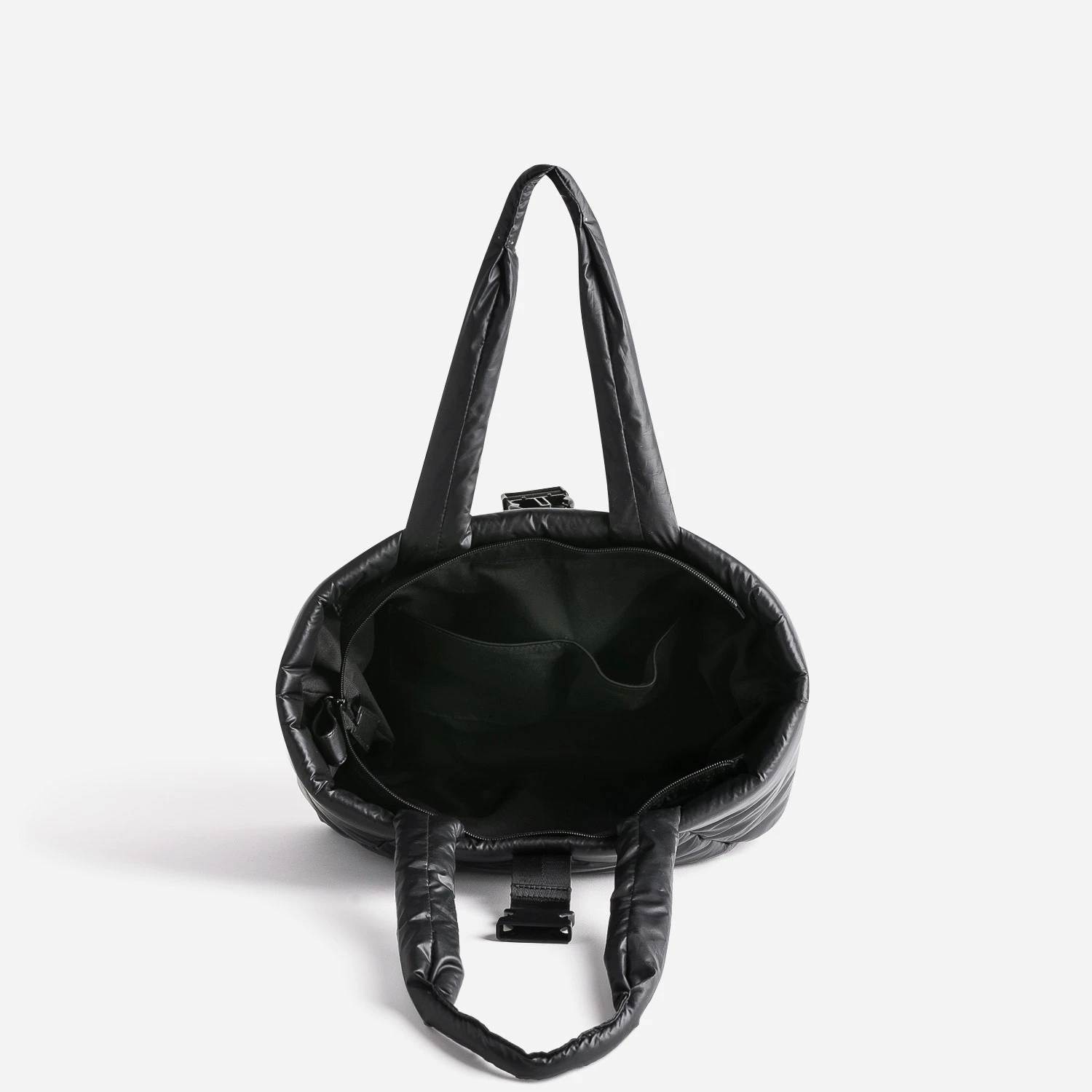 Sac Cabas TEXTO Noir Nylon Matelassé 7 Sac Cabas TEXTO Noir Nylon Matelassé – Image 5