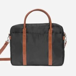 Sacoche Noire En Nylon Et Cognac 8 Sacoche Noire En Nylon Et Cognac -Caprices Chaussures Boutique WWWERM 10699500017 1