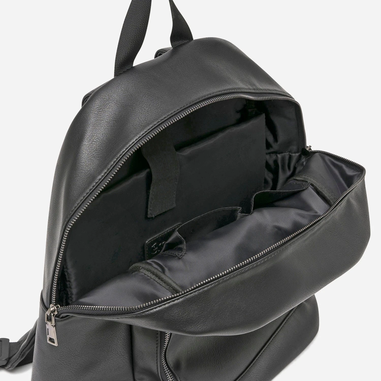 Sac à Dos Noir à Poche Zippée 6 Sac à Dos Noir à Poche Zippée – Image 4