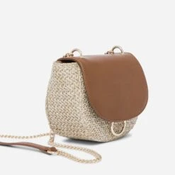 Sac Bandoulière Camel Et Beige Tressé -Caprices Chaussures Boutique WWWERM 10699640005 2